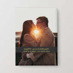 Badge Amour photo anniversaire moderne