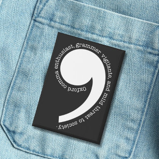 Badge Amoureux du Oxford Comma