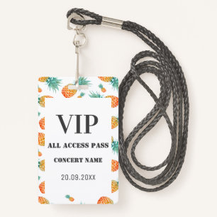 Badge Ananas Tropical Tous VIP Access Concert Party 