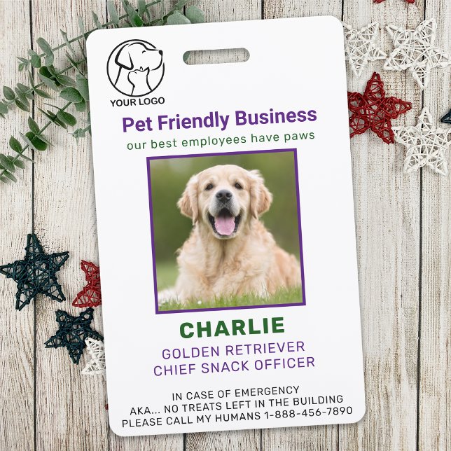 Badge Animaux de compagnie personnalisés Entreprise Empl (Créateur téléchargé)