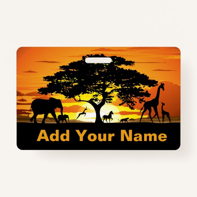 Badge Animaux sauvages sur les serres de soleil de Savan (Devant)
