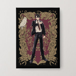 Badge Anime HARRY POTTER™ Cadre Orné