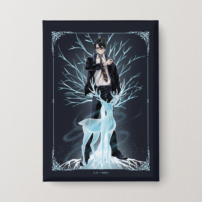 Badge Anime HARRY POTTER™ Stag Patronus (Recto)