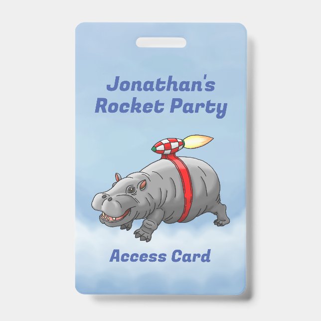 Badge Anniversaire de Hippo Fusée (Avant)