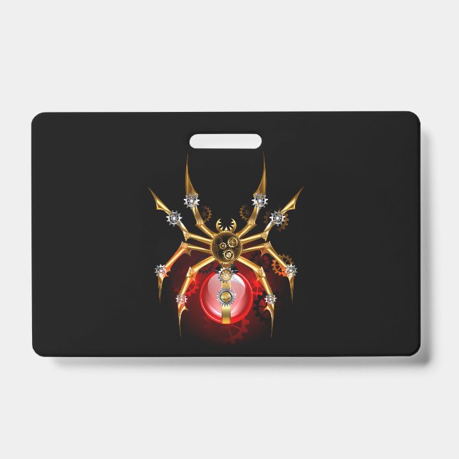 Badge Araignée en vapeur noire (Avant)