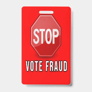 Badge Arrêtez la fraude électorale