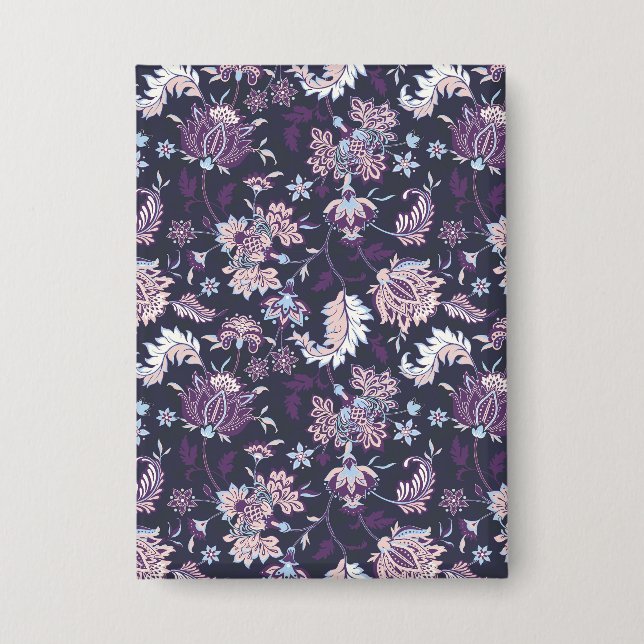 Badge Arrière - plan violet Big Floral Motif sans joint (Recto)