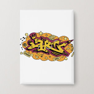 Badge art graffiti dessin à la main