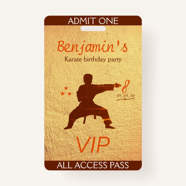 Badge Arts martiaux modernes Karate Anniversaire Parti V (Devant)
