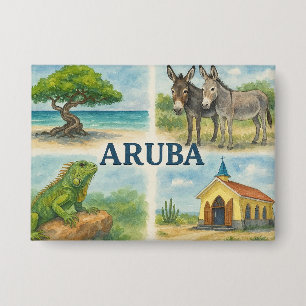Badge Aruba multivu aquarelle
