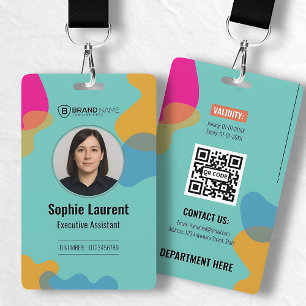 Badge Assistant exécutif Formes organiques abstraites sa