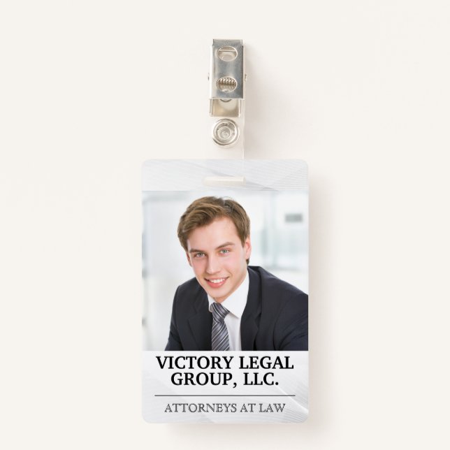Badge Avocat | Logo Justice | Business Man (Devant avec clip)