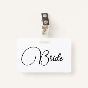 Badge Bachelorette Élégante Calligraphie Personnalisée