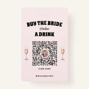 Badge Bachelorette Rose Acheter La Mariée Un Verre QR-Co