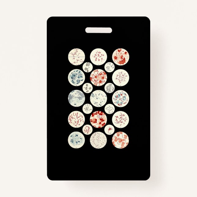 Badge bactérie drôle microbiologie bactérie minuscule (Devant)