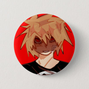 Badge, Bakugou Katsuki decorative pin. 2 Inch Round Button