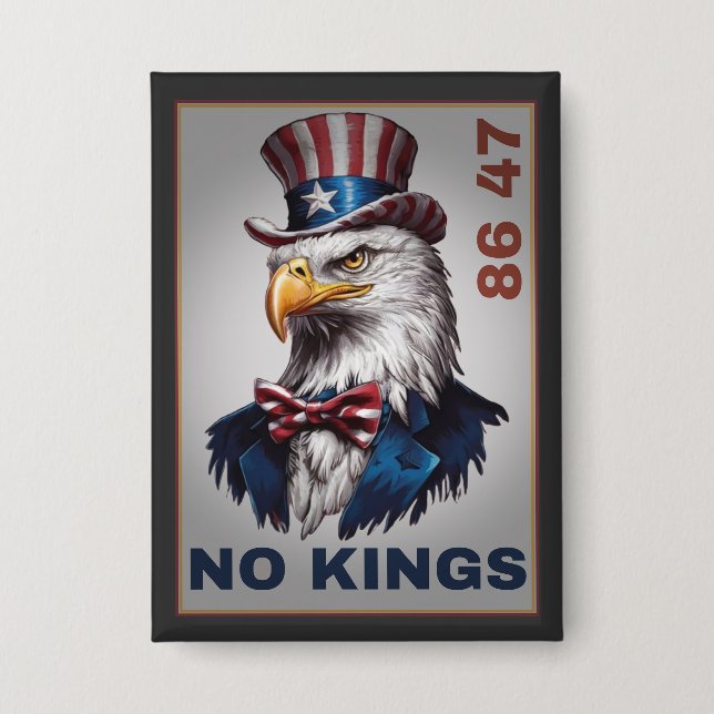 Badge Bald Eagle Against Trump (Recto)