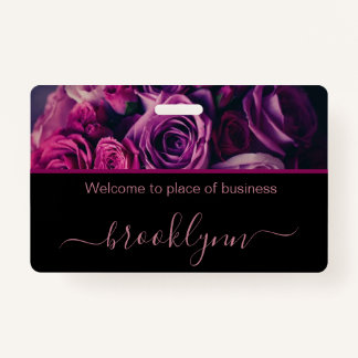 Badge Balise de nom de petite entreprise personnalisée