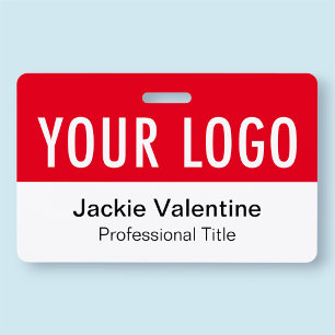 Badge Balise d'identification du personnel du logo horiz