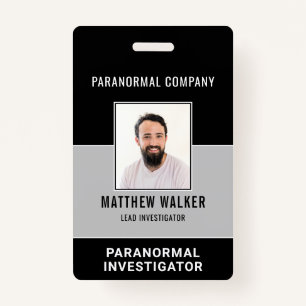 Badge Balise Nom de l'identificateur photo de l'enquêteu