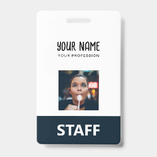 Badge Balise Personnel photo Nom de l'employé