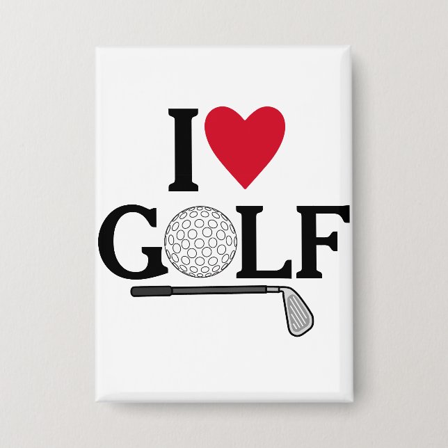 Badge Balles de golf personnalisables J'adore (Recto)