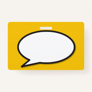 Badge Bande dessinée Pop Art Discours bulle