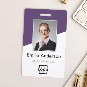 Badge Barre de code de logo d'entreprise personnalisée P