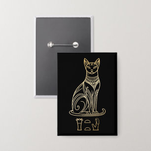 Badge Bastet, déesse égyptienne des chats. Nom dans les 