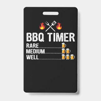 Badge BBQ | Chronomètre BBQ Boire Grillade Bière
