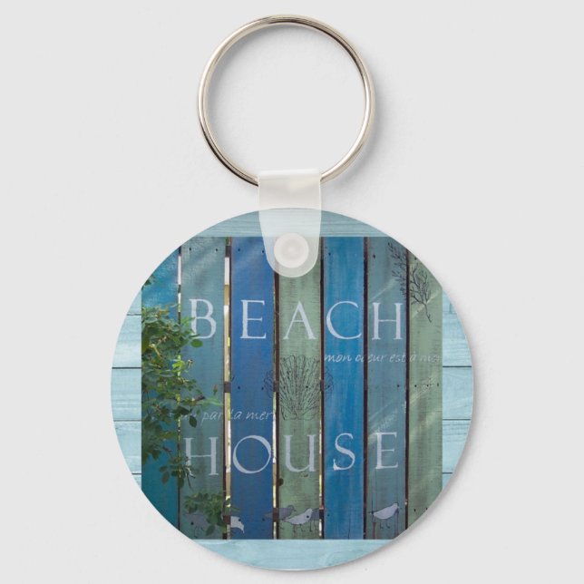 Badge beach house  keychain (Front)
