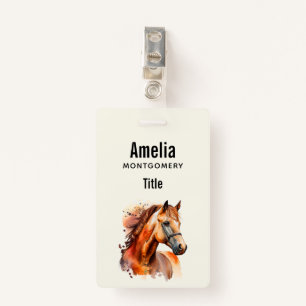 Badge Beau Sorrel Horse Portrait