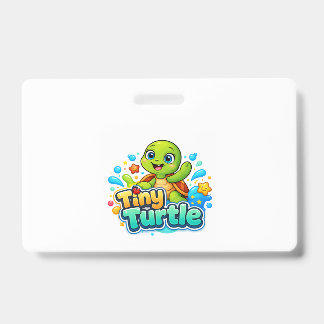 Badge Bébé Tortue Mignon
