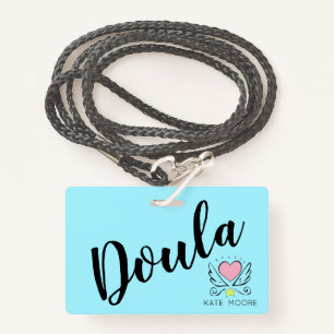 Badge Bébé Whimsical Doula Birth Coeur d'entraîneur de n