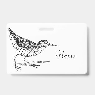 Badge Bécasseau Oiseau de rivage Thunder_Cove 