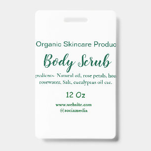 Badge Beurre de gommage corporel vert nature Organic ajo