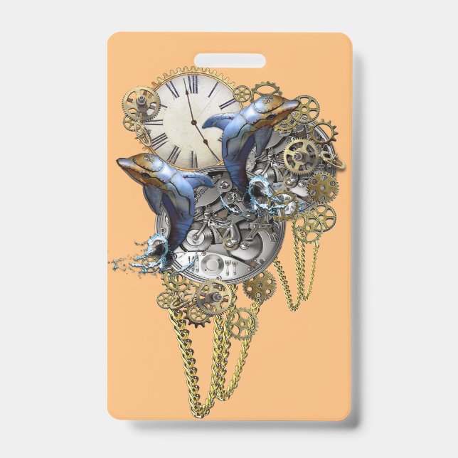 Badge Bijoux Steampunk, costume de bébé en pièce temps (Front)