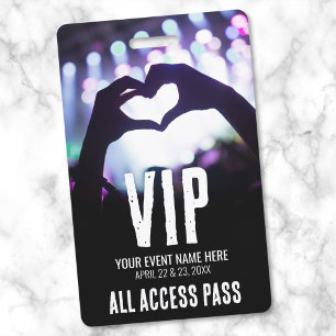 Badge Billet VIP Accès Illimité Événement