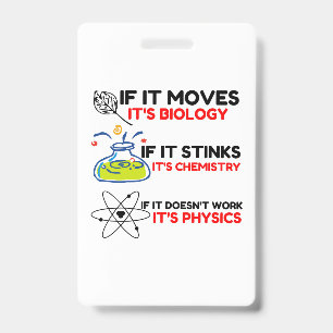 BADGE BIOLOGIE SCIENTIFIQUE CHIMIE PHYSIQUE