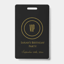 Black and Gold Chic Anniversaire Party VIP Access