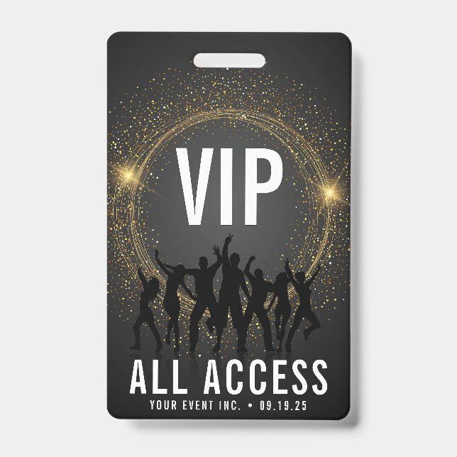 Badge Black & Gold VIP All Access Concert (Avant)