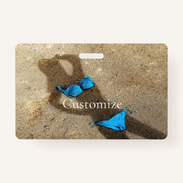 Badge Blue Bikini Beach Sand Thunder_Cove (Devant)