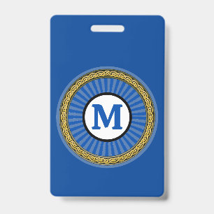 Badge - Blue - Personalized - Add Initial
