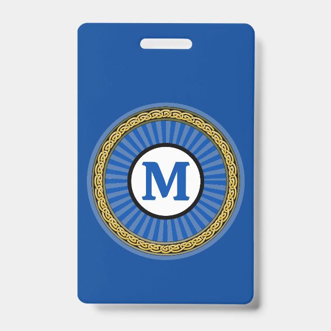 Badge -  Blue - Personalized - Add Initial (Front)