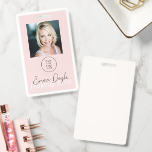 Badge Blush Rose Coiffure, Maquillage & Studio de Beauté