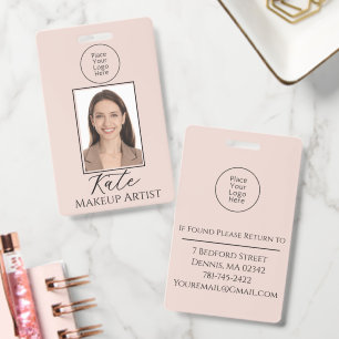 Badge Blush Rose Entreprise de Beauté Photo Branding 