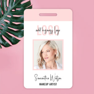 Badge Blush Rose Logo Moderne de Salon de Cils ou Spa Ph