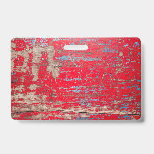 Badge Bois Vintage rouge