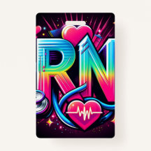Bold RN Logo-colorful Neo Nurse Graphic Design