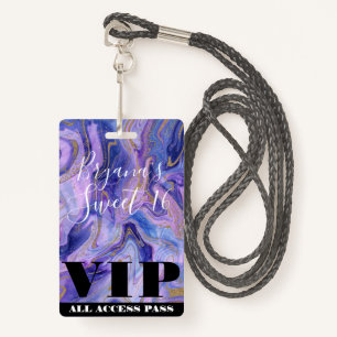 Badge Bonbons en coton éthéré Glam en marbre doux 16 VIP